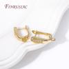 18k Gold Plated Inlaid Zircon U Shape Earring Clasp Fasteners Accessories DIY Handmade Tassel / Pearl Drop Earrings Findings