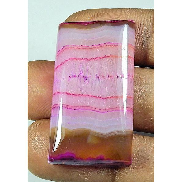 69Cts. Dyed Onyx Agate Rectangle Cabochon Loose Gemstone 21X40MM SK-4356