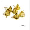 Pack Gold Plastic Christmas Bell Ornaments for Hanging Christmas Tree Decorations (8 Bags)