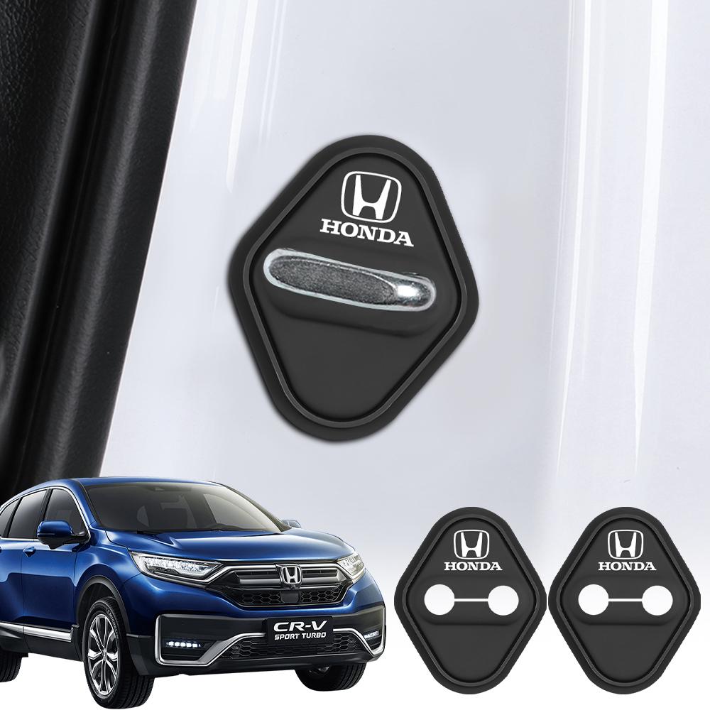 2/4pcs Silicone Car Door Lock Buckle Damping Protector Covers Accessories For Honda Civic Accord Fit Jazz Pilot CRV Odyssey City