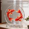 High Transparency Crystal Koi Figurine: Housewarming Gift for Attracting Wealth and Luck - Desktop Decoration.