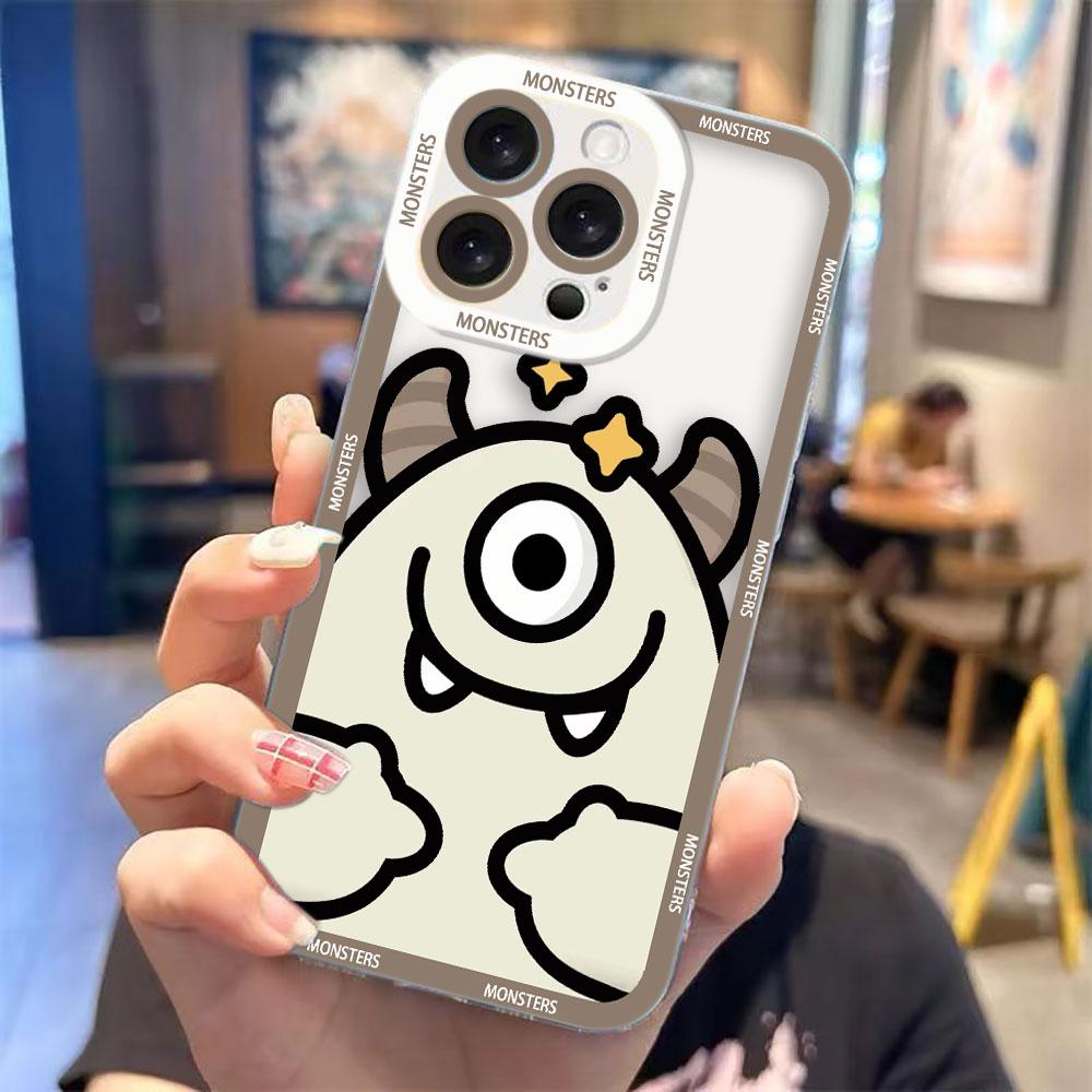Cute Little Monster Clear Phone Case For Samsung A03S A03 A04 A05 A05S A06 A7 A11 A10S A12 A13 A14 A15 A16 NOTE 10 20 ULTRA Case