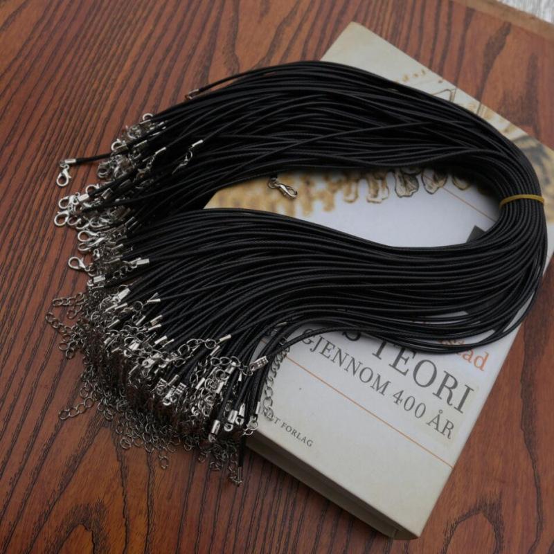 Diy Wax Rope Jewelry Leather Rope Necklace, Accessories With Chain 1.5 1.8 2.0 2.5 Length 60Cm