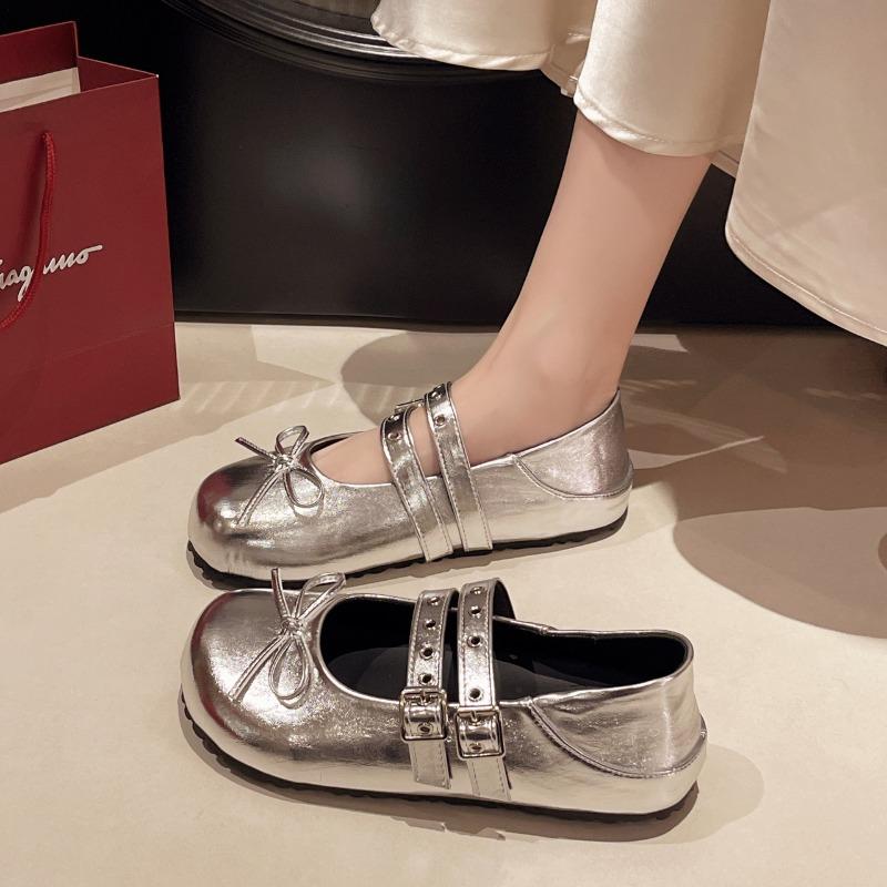 Fashion 2025 New Women's Ballet Flats Early Spring Lightweight Women Shoes Round Toe Butterfly Knot Comfortable Soft Women Flat Shoes