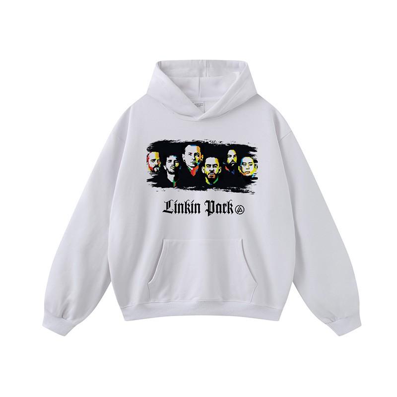 Mens Oversized Streetwear Hoodie With Vintage Rap Hip-Hop Graphic Print Cotton Sweatshirt