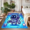 Tappeto Antiscivolo in Velluto di Cristallo, Tappeto con Design Astro Bot per Interni, Soggiorno, Camera da Letto, Decorazione per la Casa