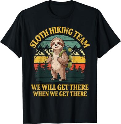 Sloth Hiking Team Hiker Funny Sloth Hiking T-Shirt