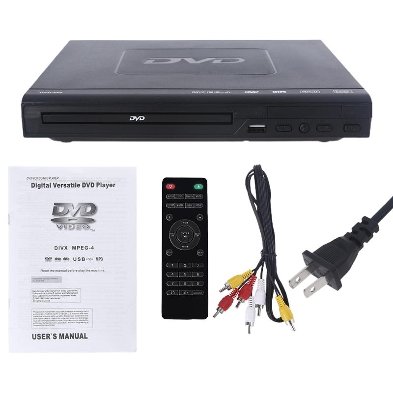 

DVD-програвач з підвищенням роздільної здатності до 1080p 2200 Вт USB AV Прямий запис Відтворення Звук Dolby Stereo чорний