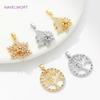 18K Gold Plated Brass Life Tree/Christmas Tree/Snowflake Charm Pendant For Bracelet Necklace Making DIY Jewelry Making Findings