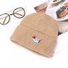 Autumn and Winter New Hat for Women Puppy Patch Knitted Hat Sweet and Cute Warm Wool Hat Outdoor Versatile Pullover Hat