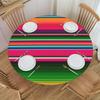 Couverture Mexicaine Rayée Fiesta Serape Nappe Ronde Imperméable Nappe Résistante à l'Huile pour Cuisine Événements Housse de Table à Manger
