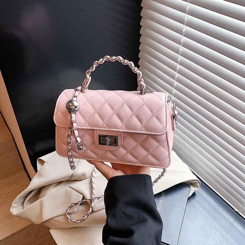 Niche Diamond Chain Portable Small Square Bag Women's Summer New Fashion Casual Shoulder Messenger Bag