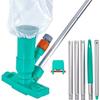 Portable Manual Pool Vacuum with Aluminum Pole and Interchangeable Heads