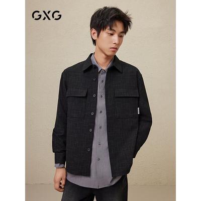 GXG Men's Black Plaid Long-Sleeve Shirt