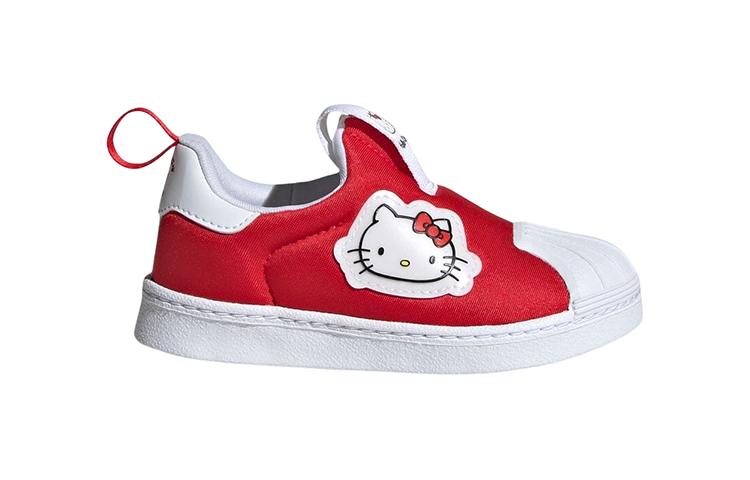 Adidas Originals x Hello Kitty SUPERSTAR 360 Comfortable Low top Skateboard Shoes Red White Infant And Toddler GY9213