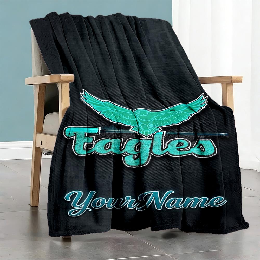 Philadelphia Eagles Personalized Name Blanket Multipurpose Personalized Blanket Warmthful Decor Great For Bedding Office Couch Bed