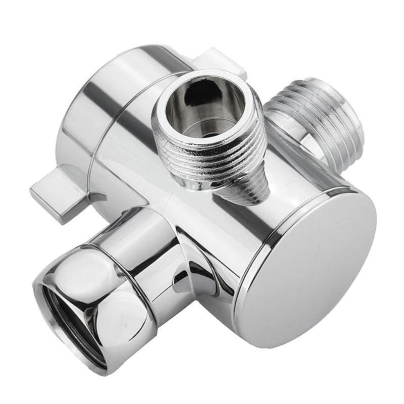 3 Way Shower Diverter Adapte 1/2” with Hand Shower Cradle for Bathroom Hand Shower Hardware Accessory for Home Daily Use