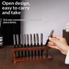 Walnut Wood Test Tube Rack Multifunction Desk Pencil Organizer Pen Holder Phone Stand Stationery Storage Office School Supplies