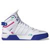 Adidas Neo D-Pad Leather Comfortable Trendy Mid-Top Skate Shoes Unisex Skate Shoes White Blue HQ6556