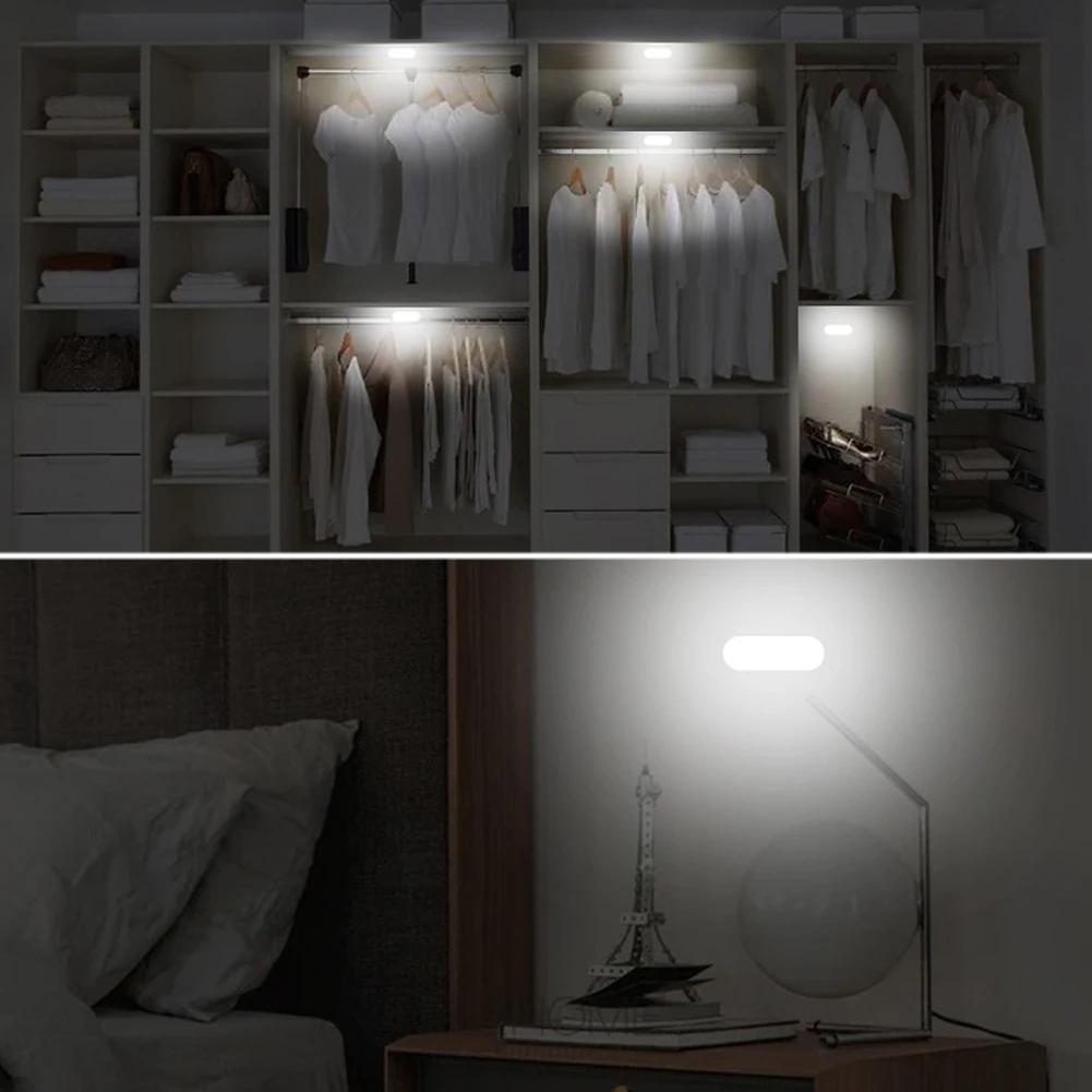 1Pcs LED Car Mini Touch Light Car Roof Magnet Camper Car Interior Lighting USB Charging Portable Auto Roof Reading Night Lamp