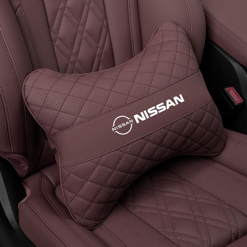 Car Headrest/Lumbar Support Car Neck Pillow Waist Cushion For Nissan Qashqai J10 J11 Navara Juke GTR 350z Patrol Leaf X-trai