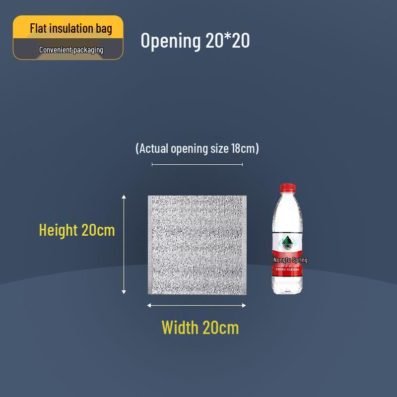 Selbstklebender Verschluss Aluminiumfolie Isolierte Tasche zur Kaltlagerung: Ideal für Kuchen, BBQ, Meeresfrüchte und zum Mitnehmen.