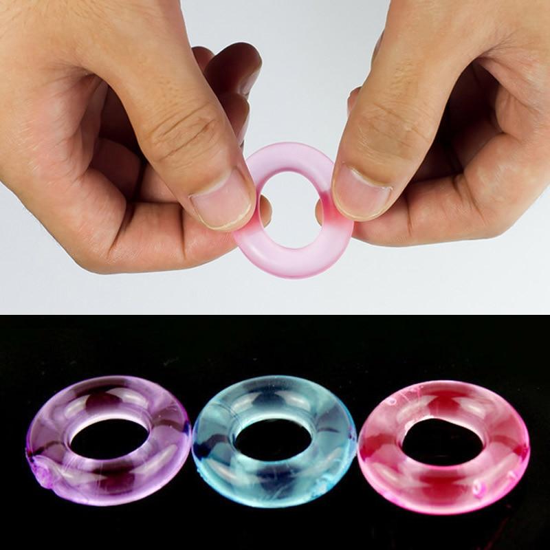 6pcs Men's Cock Ring Sets Sex Toys For Men Penile Ring Silicone Jelly Cockring Penis Lasting Ring Random Color Cock Sex