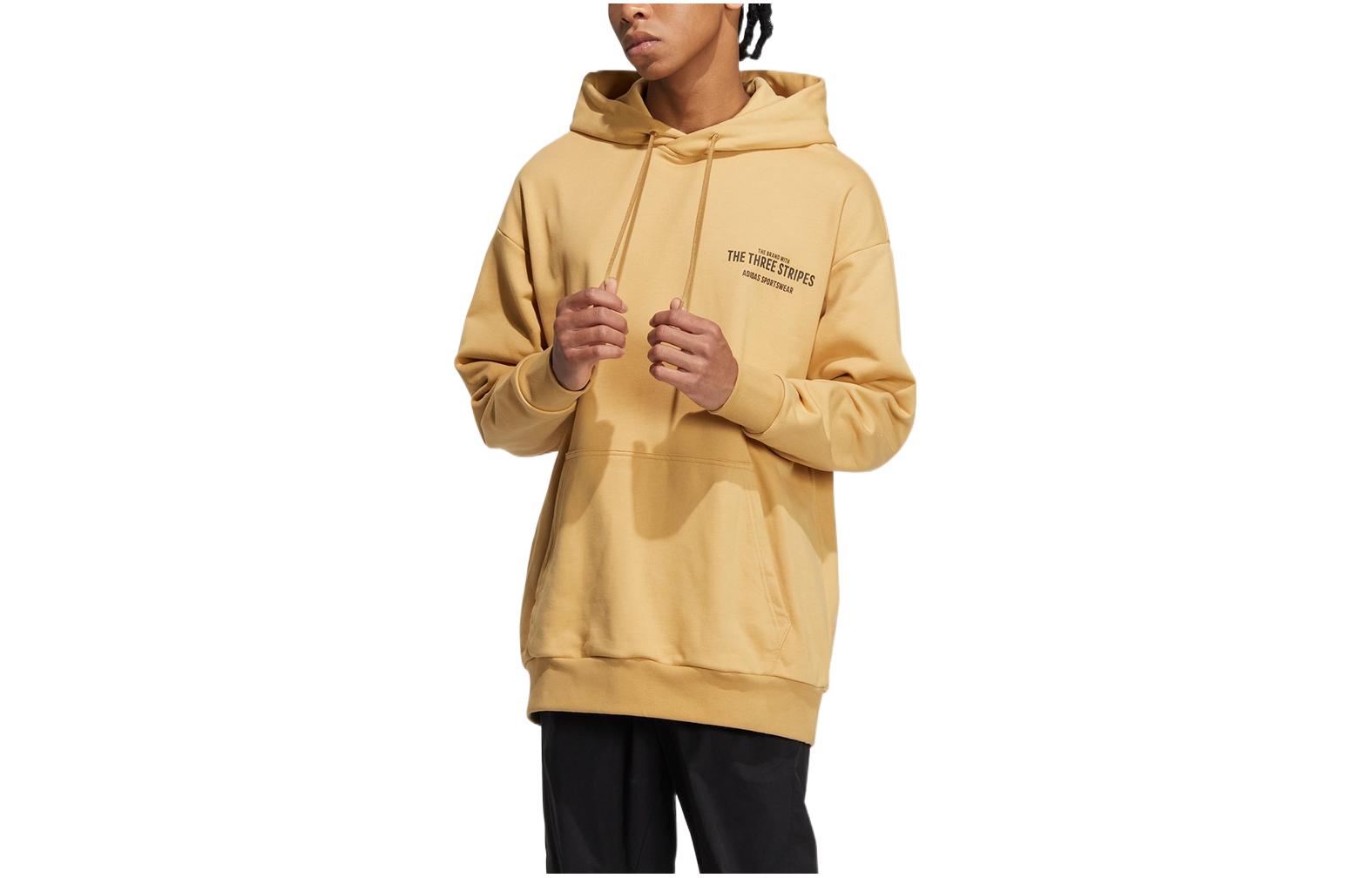 Adidas Sweatshirts Men s Light Gold Hooded Moderate Regular IB2733 M