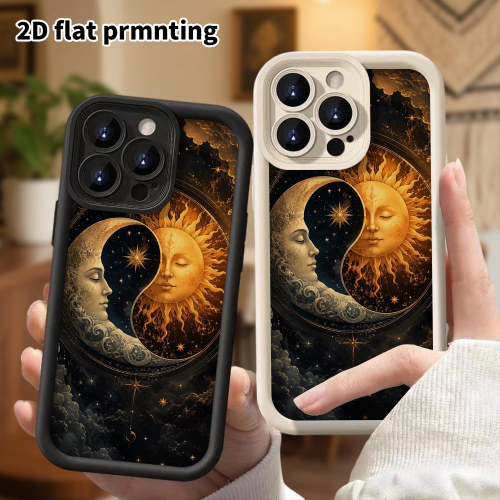 Phone case: 2D flat, suitable for iPhone 18 17 16 15 14 13 Pro protective case, mysterious astrology, perfect Christmas and Halloween holiday gift