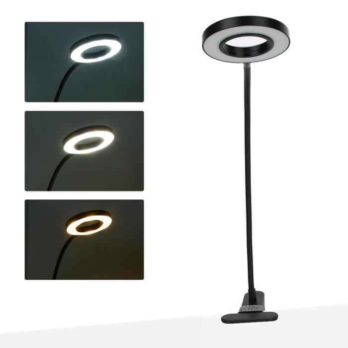 Lampe de bureau - ZERODIS - Lumière d'anneau - Réglable 360° - USB rechargeable - Design contemporain