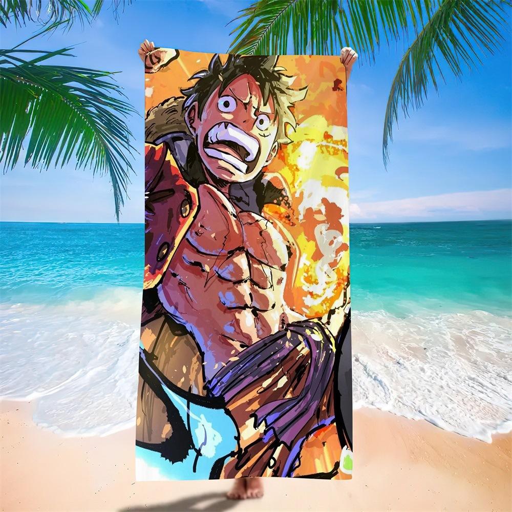 New Anime Character Printed Microfiber Beach Towel Quick Dry Water Absorbent Bath Towel