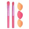 Makeup Brush Puff Set, Eyeshadow Brush Evenly Painted Beauty Tool, Portable Travel Beauty Blender Set