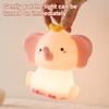 Elephant Night Light Silicone BPA-Free Dimmable Touch Control Night Lamp 2-Level Dimmable Rechargeable Auto-Off Timer Night Lamp Nursery Decor