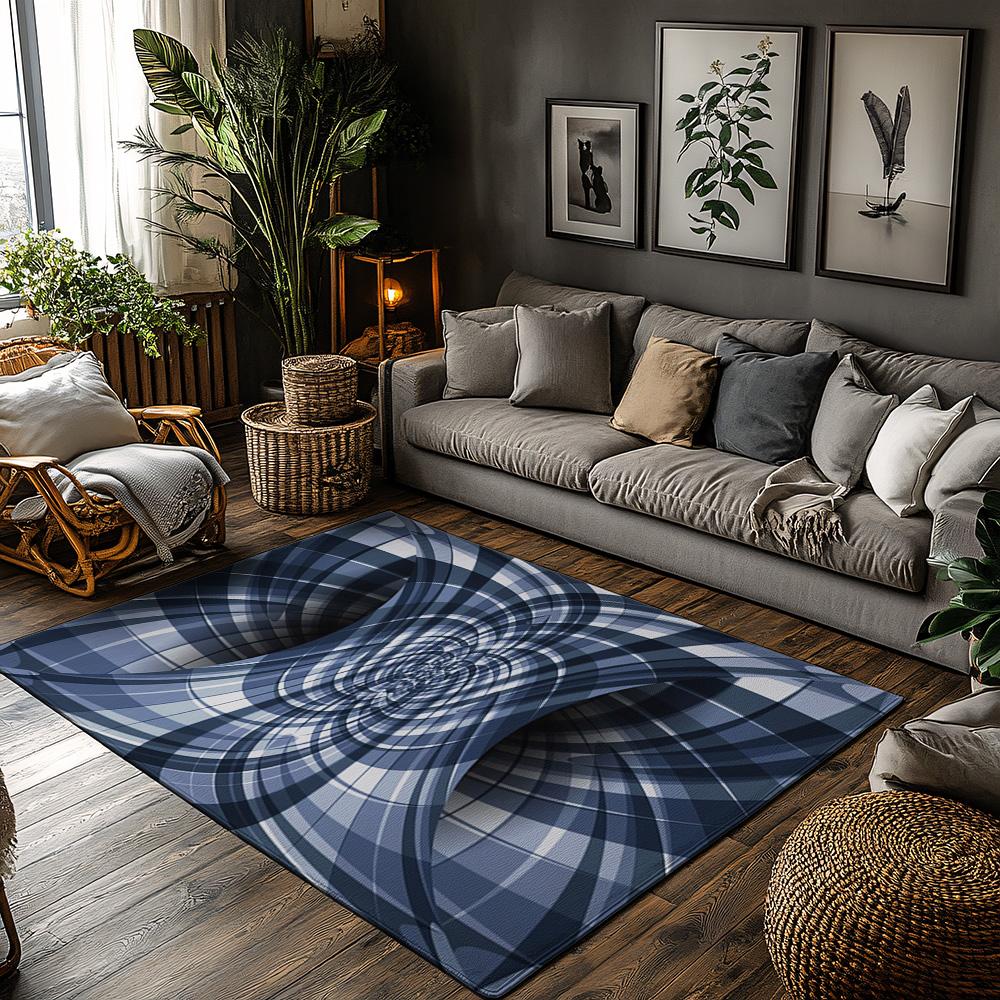 

Tuniu Abstract Warp Geometric Irregular Rug Floor Mat for Living Room Bedroom Kitchen Decor 50x80cm