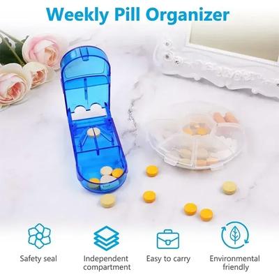 1 Stück Tablettenschneider Medikamenten-Teilerbox Tragbare Aufbewahrung Zerkleinerer Reise Zuhause Pillendose Mini Fach Teiler Tablettenschneider Etui