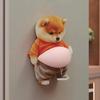 3D Shiba Inu Dog Belly Sticker - Cute puppy wearing orange outfit with soft pink Belly, silicone self-adhesive
