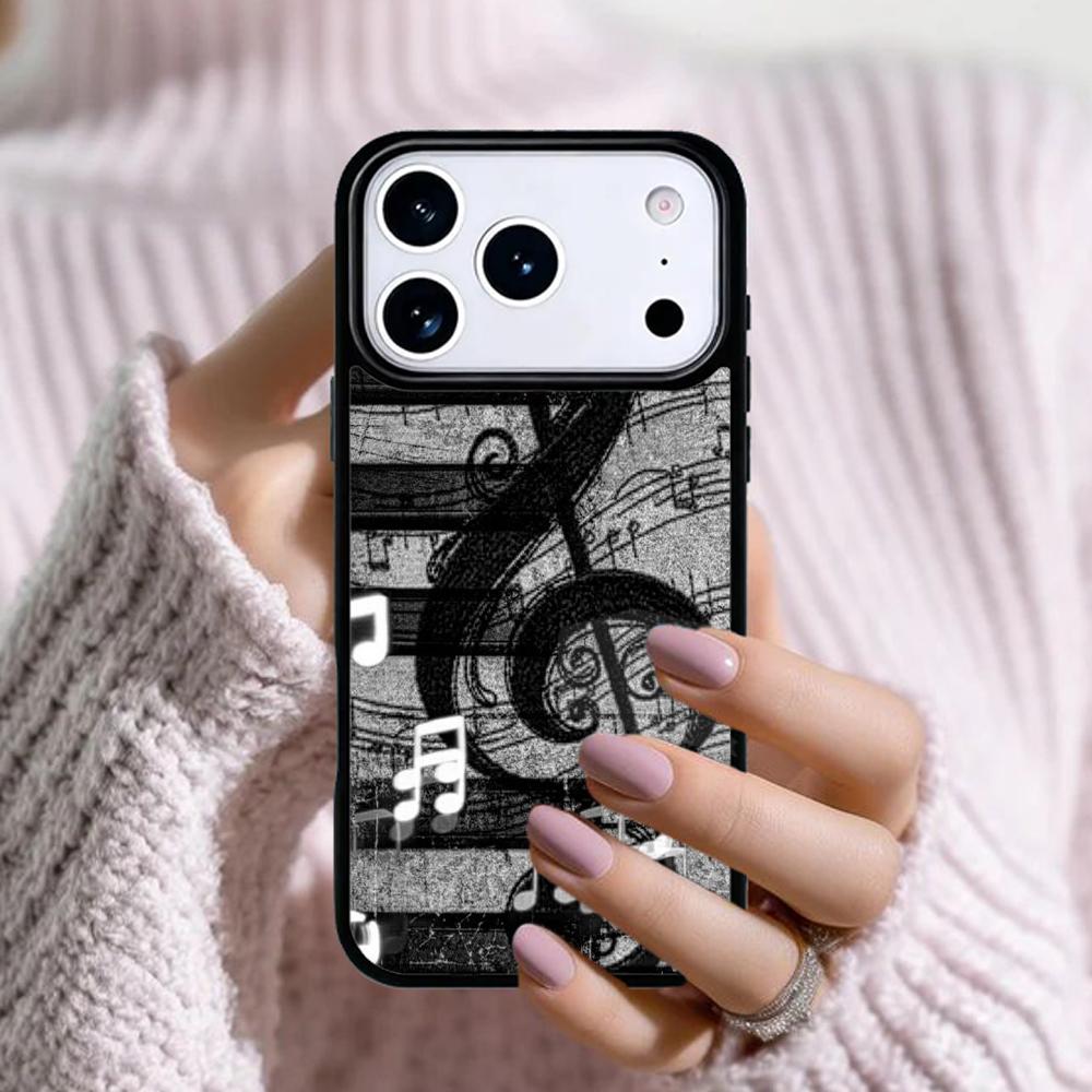 Musical Notes Violin Classical Phone Case For Apple iPhone 17 Air 16E 15 14 Plus 13 12 11 Pro Max Mini Funda Cover