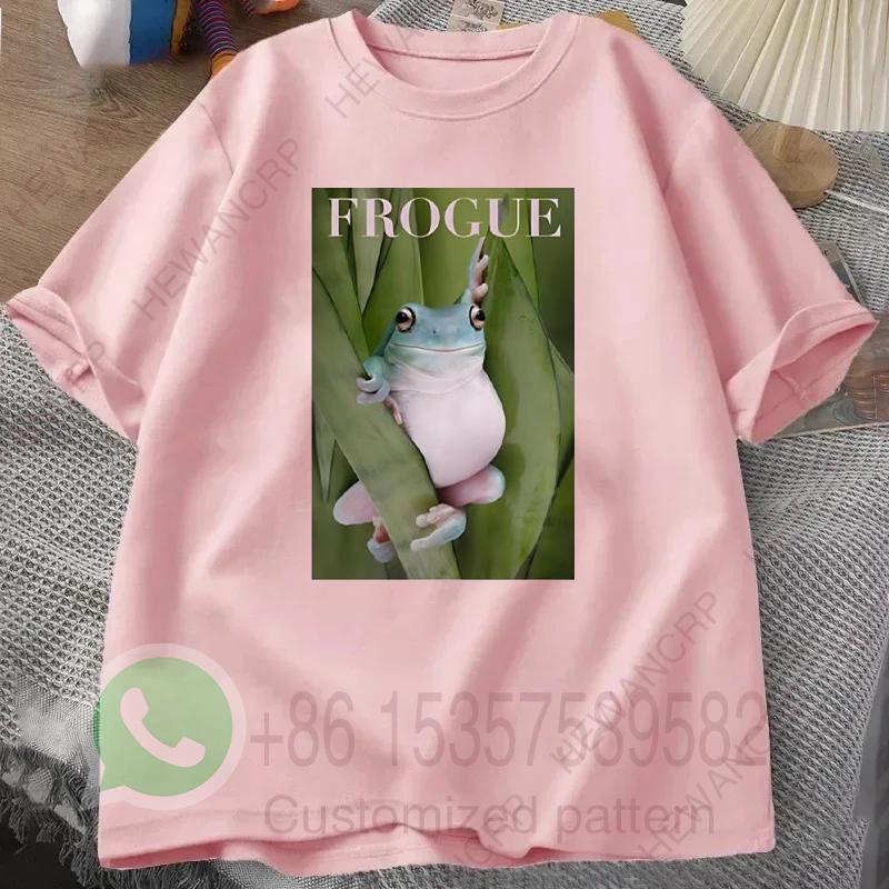 Frosch T-Shirt Herren Trainingsanzug Baumwolle Kurzarm Oberteile Rundhalsausschnitt Pullover Atmungsaktiv Lässig Sportbekleidung Harajuku Retro Streetwear
