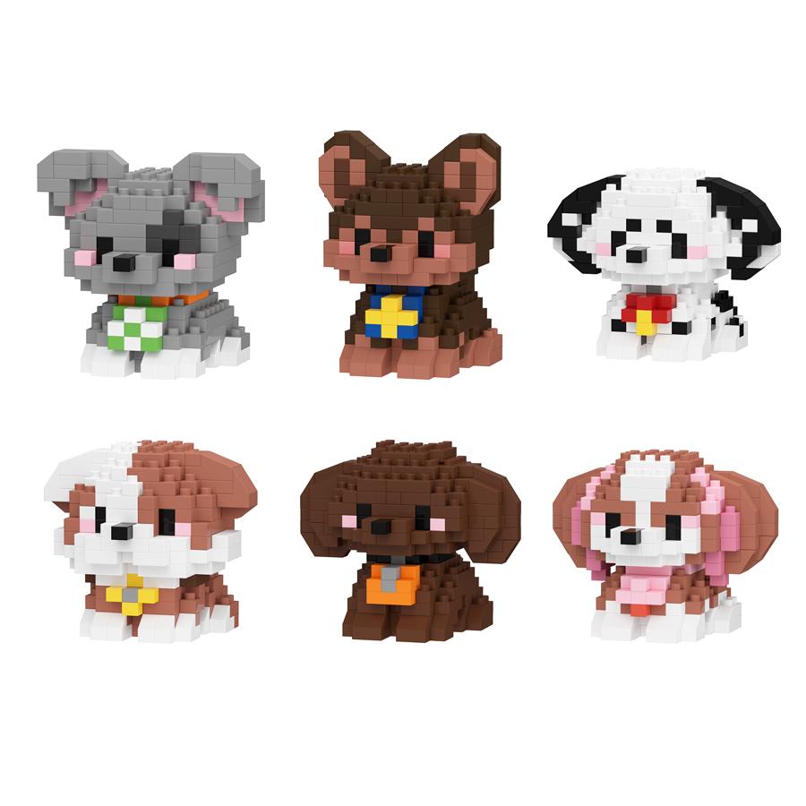 Kids Toys Pets Dog Micro Building Blocks Mini Diamond Bricks Assembled Animals Models Toys Tabletop Decoration Gift Sets