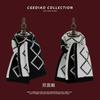 Red Scarf Women's Winter Versatile Premium Sense China Red Checked Destiny Women's Winter Scarf Christmas New Year
