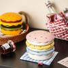 Food-grade Glaze Burger Shape Ceramic Plate Set 6-Layer Handmade 6 In 1 Sauce Bowl Set Stackable Space Saving