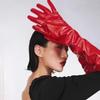 Elegantní večerní párty rukavice Udržují teplo Rukavice z lakované kůže Univerzální dlouhé rukavice k lokti Pro dospělé