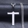 Cross Stainless Steel Choker Necklace for Man Gold Color Men's Chain Necklace Jewelry Corrente Masculina N1173S02