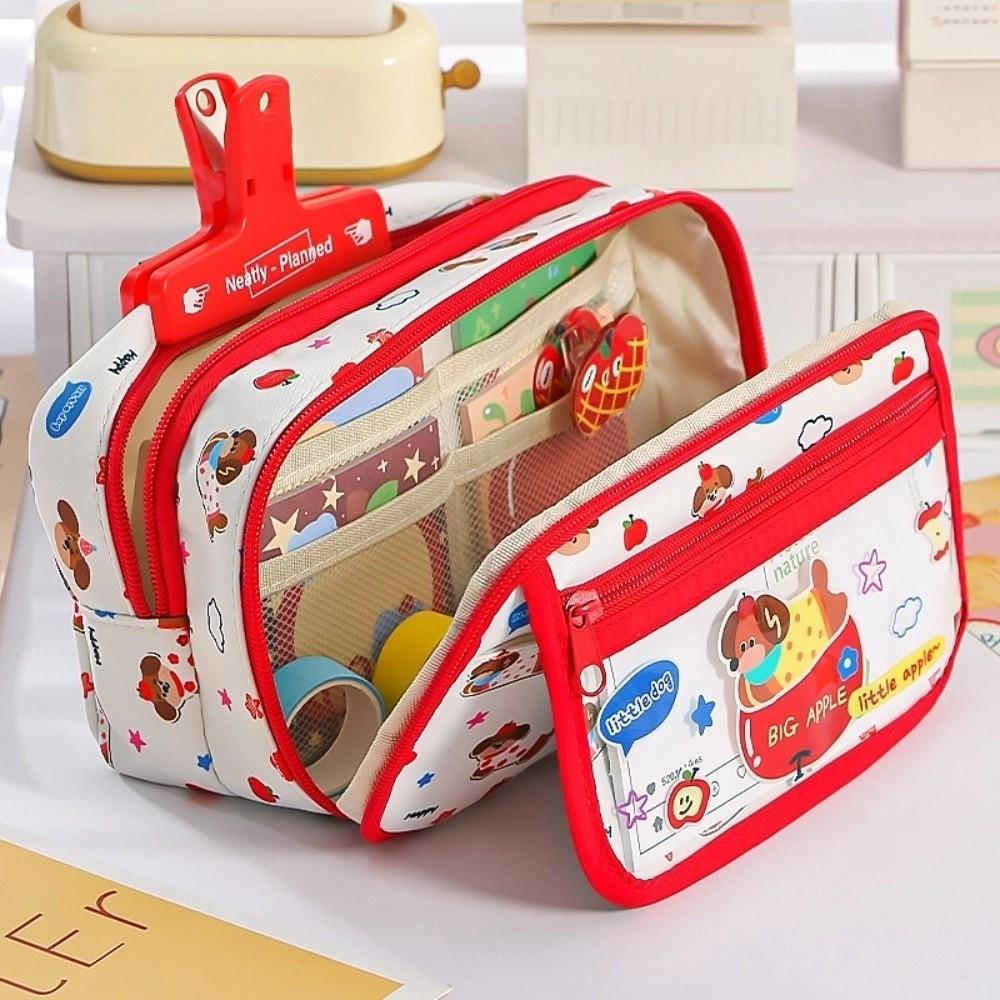 Large Capacity Stationery Storage Bag Cosmetics Storage Pen Pencil Case  Student