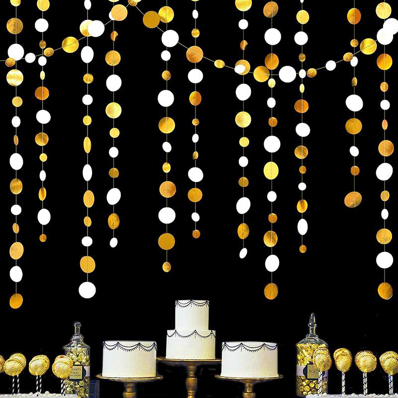 

1 шт. Подвесная бумажная свадебная красочная гирлянда в горошек для девичника, выпускной, несколько вариантов 4m