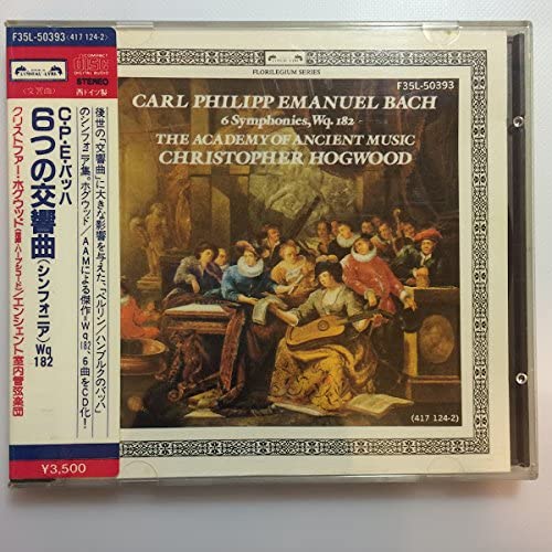 

CD CPE BACH - 6 Symphonies (Sinfonia) F35L50393 Japan ObiClassical Used