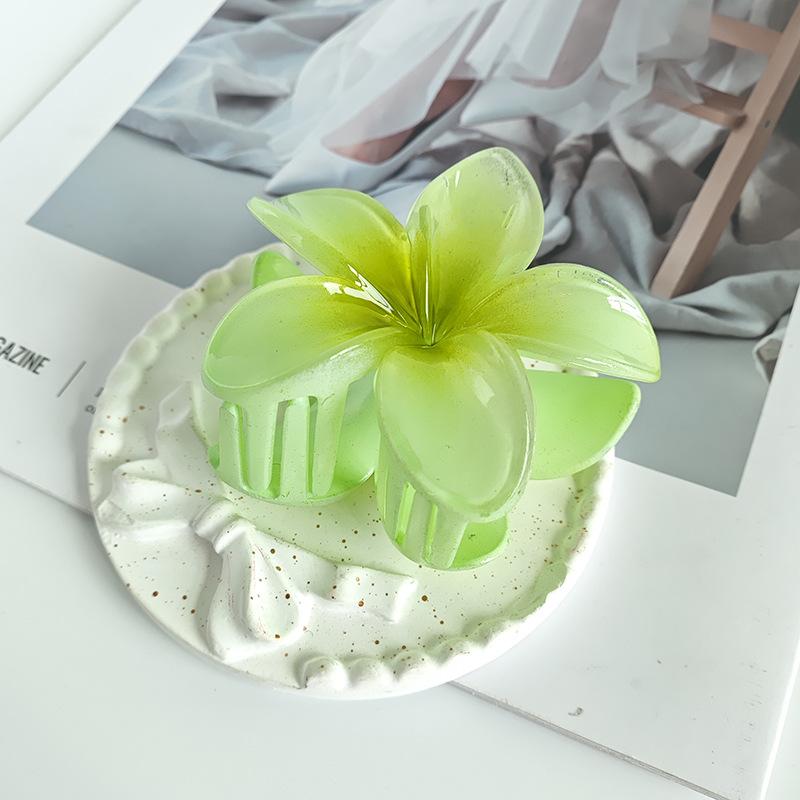 Red Flower Hair Clips For Women Trendy Sweet Hair Claws Crab Clamp Barrettes Mujer Hawaiian Headwear Girls Hair Accessories