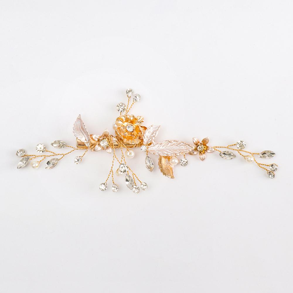 Wedding Hair Accessories Bride Headwear for Bridal Crystal Hair Clip Alloy Flower Hair Pins