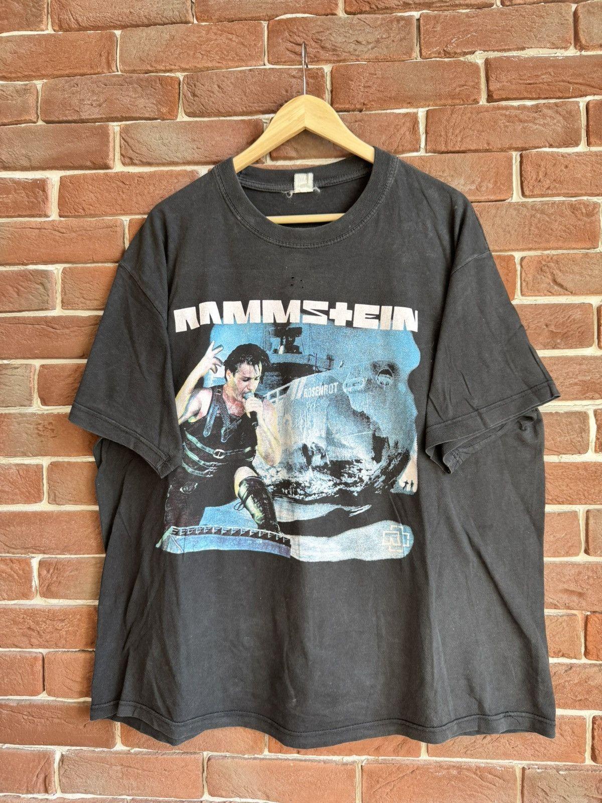 Rare 00s Rammstein rosenrot Vintage Band Metal Rock Unisex T-Shirt XXXL