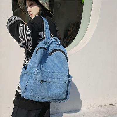 Zaino in denim Zaino da donna per studenti di grande capacità
